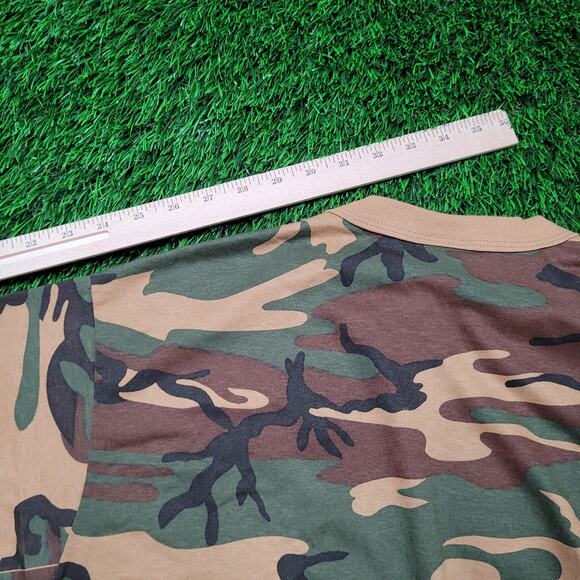 VTG 90s Badger USA Made Woodland Long Sleeve Camo T-Shirt Mens Large - Picture 8 of 11